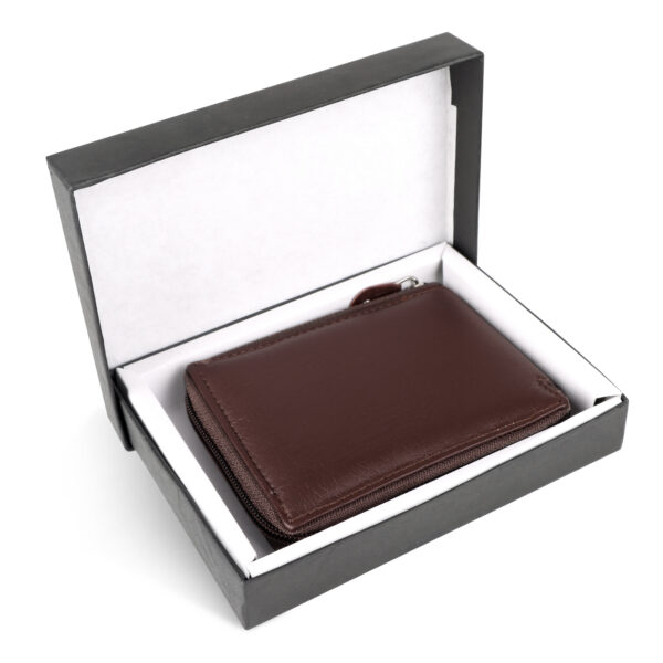 Buy Brown Zip Around Wallet online | Broad Bull - Image 2